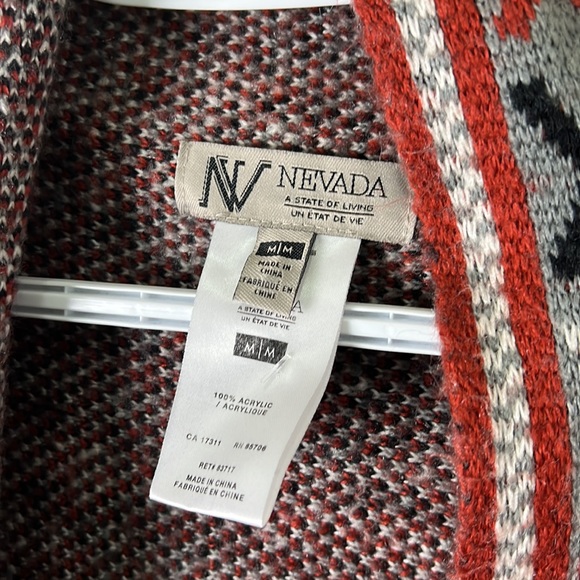 Nevada Vintage Aztec Southwestern Drape Cardigan Size Medium - Picture 7 of 8
